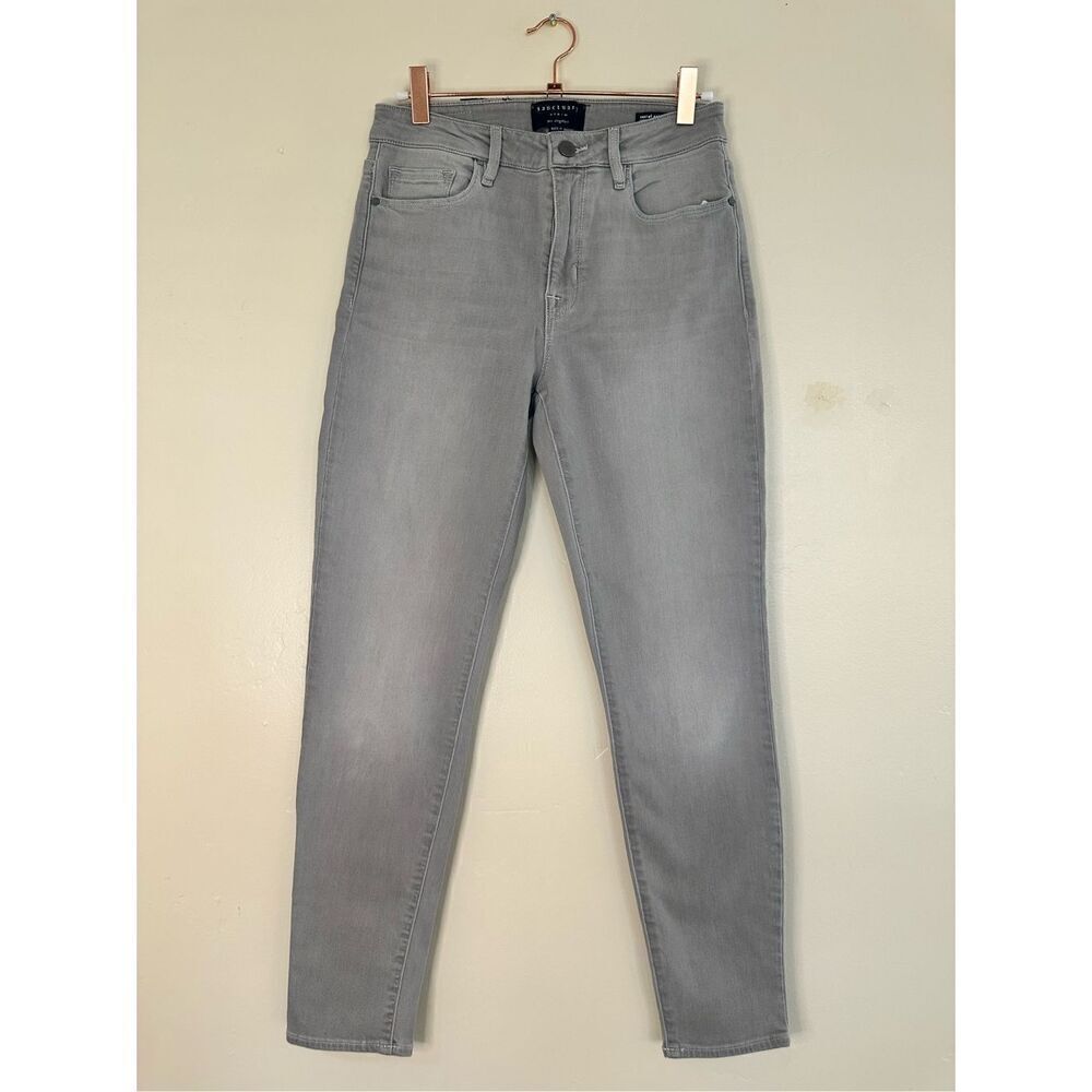 🌸 Sanctuary Light Gray Social Ankle Skinny Jeans Size 28 New